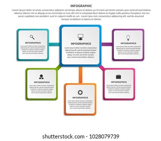 Abstract options infographics template. Infographics for business presentations or information banner.