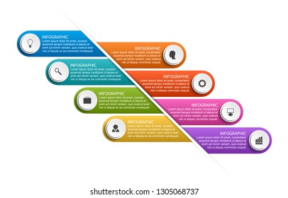 Abstract options infographics template. Infographics for business presentations or information banner.