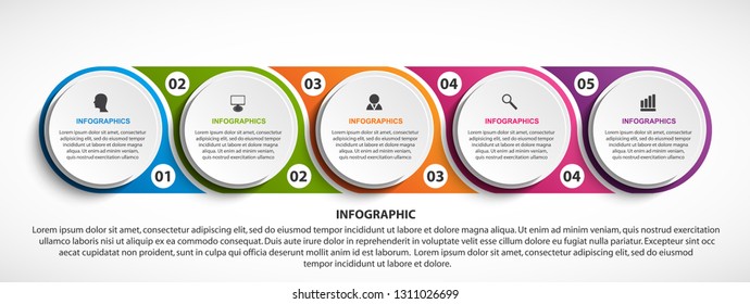 Abstract options infographics template. Infographics for business presentations or information banner.