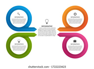 Abstract options infographics template. Infographics for business presentations or information banner. 