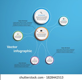Abstract options infographics template. Infographics for business presentations or information banner. 