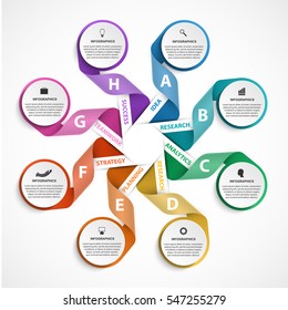 Abstract options infographics template. Infographics for business presentations or information banner. 

