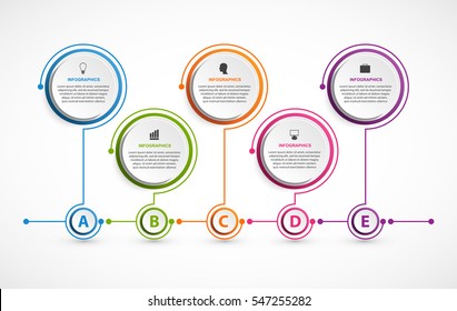 Abstract options infographics template. Infographics for business presentations or information banner. 