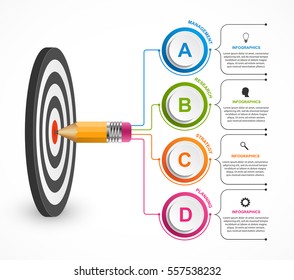Abstract options infographics template. Infographics for business presentations or information banner
