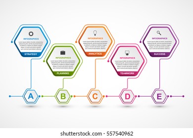 Abstract options infographics template. Infographics for business presentations or information banner