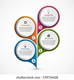 Abstract options infographics template. Infographics for business presentations or information banner. 