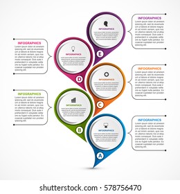 Abstract options infographics template. Infographics for business presentations or information banner