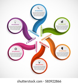 Abstract options infographics template. Infographics for business presentations or information banner