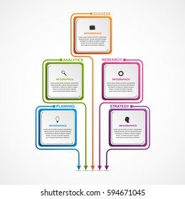 Abstract options infographics template. Infographics for business presentations or information banner.
