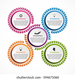 Abstract options infographics template. Infographics for business presentations or information banner