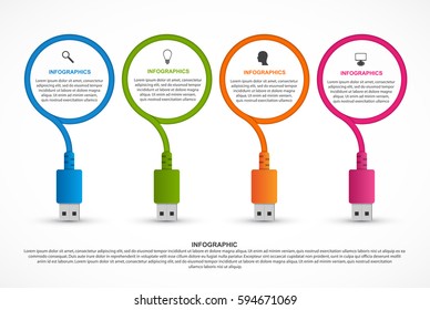 Abstract options infographics template. Infographics for business presentations or information banner.