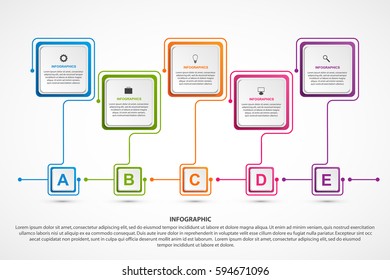 Abstract options infographics template. Infographics for business presentations or information banner.