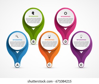 Abstract options infographics template. Infographics for business presentations or information banner. 