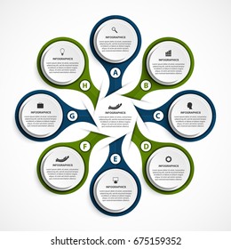 Abstract options infographics template. Infographics for business presentations or information banner.