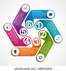 Abstract options infographics template. Infographics for business presentations or information banner