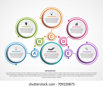 Abstract options infographics template. Infographics for business presentations or information banner