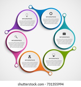 Abstract options infographics template. Infographics for business presentations or information banner.