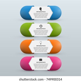 Abstract options infographics template. Infographics for business presentations or information banner
