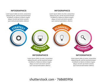 Abstract options infographics template. Infographics for business presentations or information banner