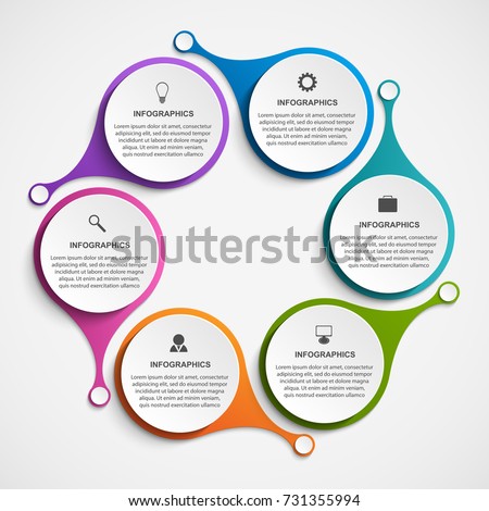 abstract options infographics template infographics business stock