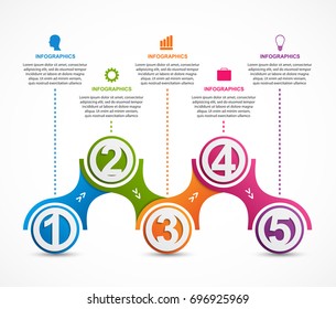 Abstract options infographics template. Can be used for business presentations, information banner, visualization idea, timeline or web design.