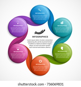 Abstract options infographics template. Can be used for business presentations, information banner, visualization idea, timeline or web design.