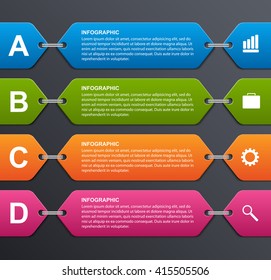 Abstract options infographics template. Design elements. 