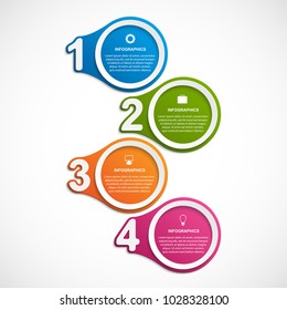 Abstract options infographics template with numbers option. Infographics for business presentations or information banner.