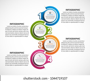 Abstract options infographics template with numbers option. Infographics for business presentations or information banner.