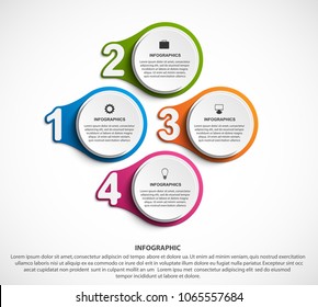 Abstract options infographics template with numbers option. Infographics for business presentations or information banner.