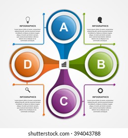 Abstract options infographics template. Vector illustration. 
