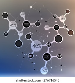 abstract  options on blur background, can be used for website, info-graphics, number banner