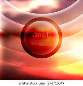abstract  options on blur background, number line, can be used for website, info-graphics, number banner
