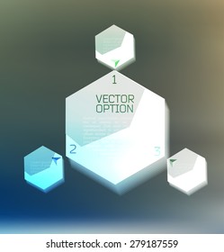 abstract  options on blur background, can be used for website, info-graphics, number banner