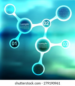 abstract  options on blur background, can be used for website, info-graphics, number banner