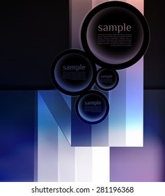 abstract  options on blur background, number line, can be used for website, info-graphics, number banner