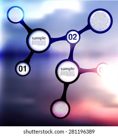 abstract  options on blur background, can be used for website, info-graphics, number banner