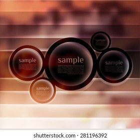 abstract  options on blur background, number line, can be used for website, info-graphics, number banner