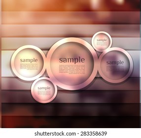 abstract  options on blur background, number line, can be used for website, info-graphics, number banner
