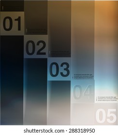 abstract  options on blur background, number line, can be used for website, info-graphics, number banner