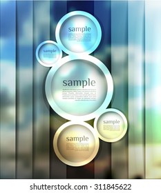 abstract  options on blur background, number line, can be used for website, info-graphics, number banner