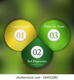 Abstract options template. For infographics or web design