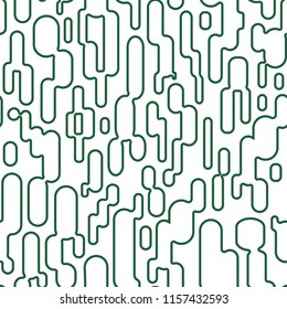 Abstract opuncia cacti paths seamless pattern for wrapping, craft, textile, fabric