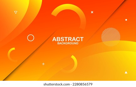 Abstract orane and yellow color background. Dynamic shapes composition. Eps10 vector