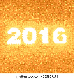 abstract orange 2016 background for new year, christmas