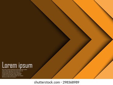 Abstract orange 3d arrow wave line certificate abstract background. Eps 10. Vector illustration