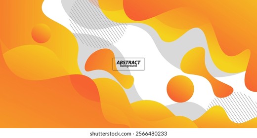 Abstract orange 3D background with liquid pattern gradient color. Elegant design, trendy background. Vector Eps10