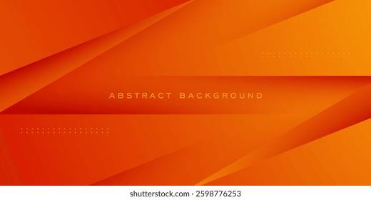 Abstract orange 3D background. Realistic triangle shadow pattern design. Eps10 vector