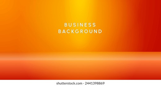 Abstract orange 3d floor simple product display background