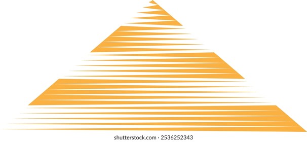 El patrón de triángulo irregular de línea de arco naranja abstracto se puede usar como fondo.
